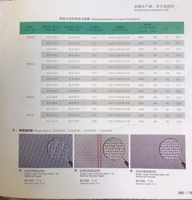ISO 9001 2000 Certified Forming Fabric for Special and Graphical Paper Production