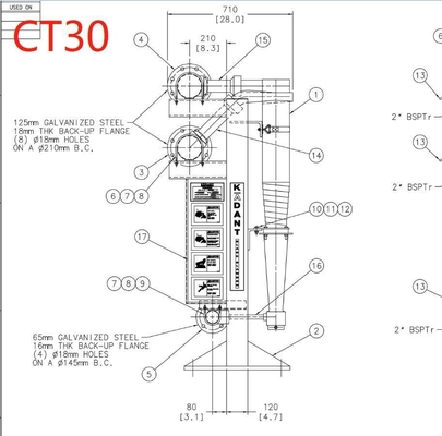 CT30 and CT60 Stainless Steel Ceramic Lined Hydrocyclone After-sales Service Yes