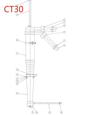 CT30 and CT60 Stainless Steel Ceramic Lined Hydrocyclone After-sales Service Yes